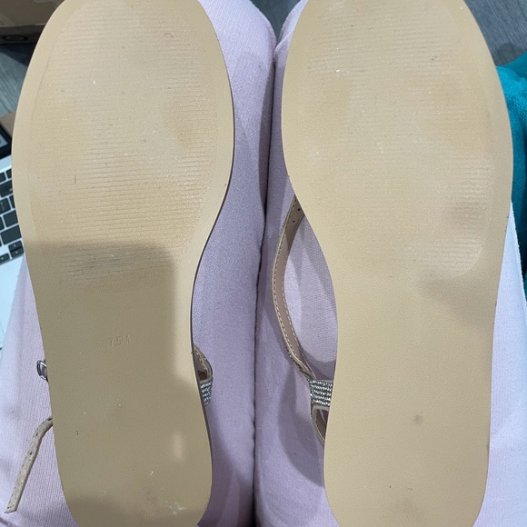 Nickel Rhinestone Sandals - 7.5 - Picture 3 of 4